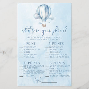Papier Ballotte à air chaud dans votre jeu de Baby shower