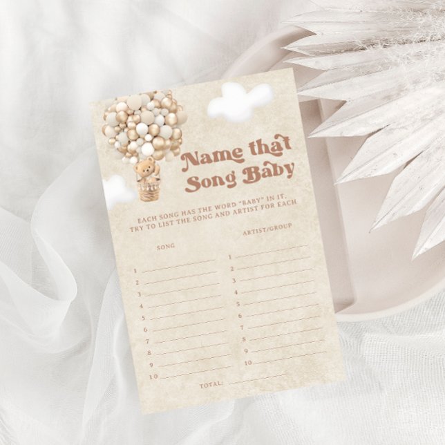 Papier Ballotte Ours Teddy Ce Baby shower De Chanson Jeu (Créateur téléchargé)