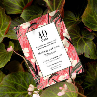 Papier Bambou oriental Fleur japonaise 40ème anniversaire