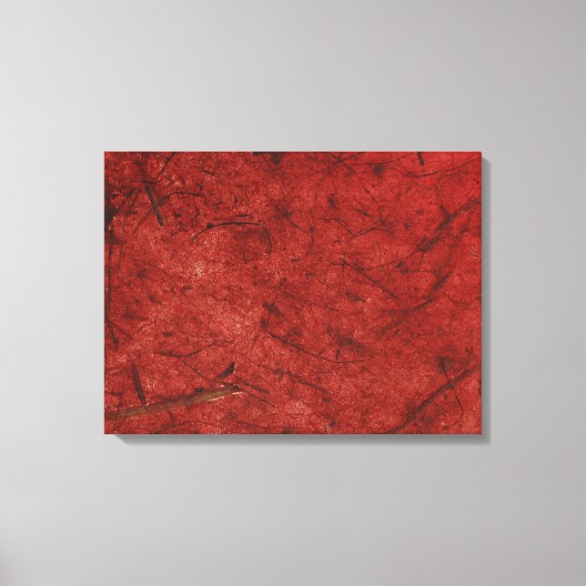 Papier bananier rouge Bourgogne toile enveloppée I (Recto)