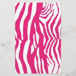 Papier Bandes de zèbre rose