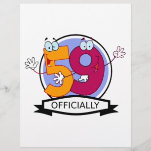 Papier Bannière d'anniversaire officielle 59