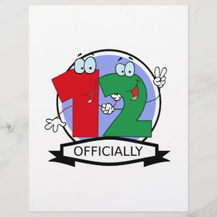 Papier Bannière officielle 12 Anniversaire