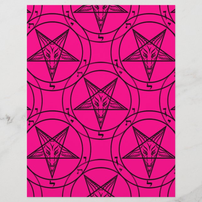 Papier baphomet rose (Devant)