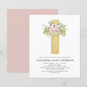 Papier Baptême Budget Dusty Rose Rose Vert