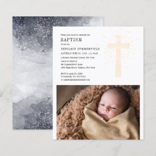 Papier Baptême Budget Événement Religieux Élégant Photo B