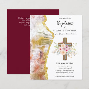 Papier Baptême BUDGÉTAIRE Bautizo Bautismo INVITATION