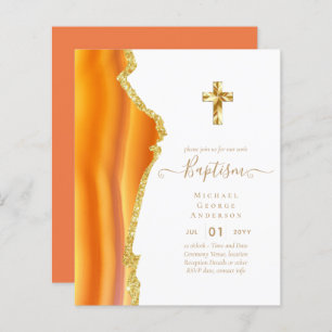 Papier Baptême BUDGÉTAIRE Christening Communion INVITATIO