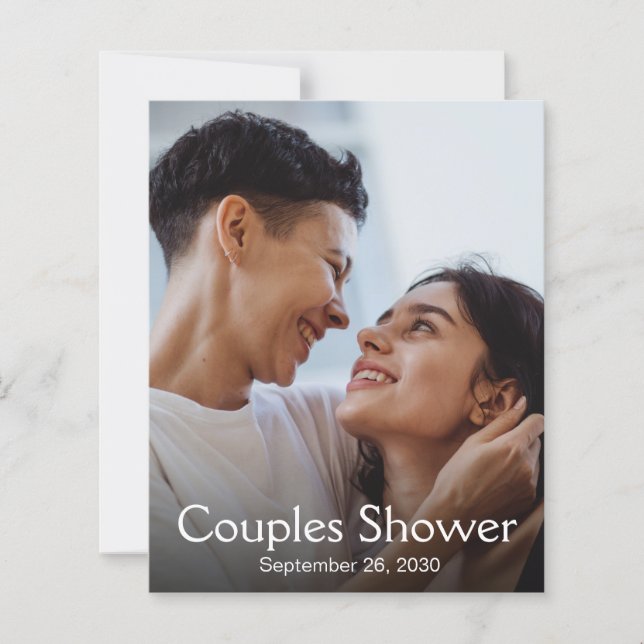 Papier Baptême de couple photo moderne LGBTQ à budget  (Devant)