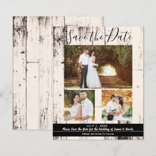 Papier Barn en bois rustique Crème pour mariage Photo Enr