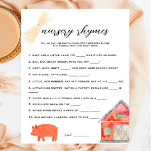 Papier Barnyard Animaux - Baby Nursery Rhymes Jeu