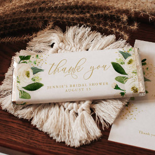 Papier Barre à bonbons blanche en Merci Floral Favoriser
