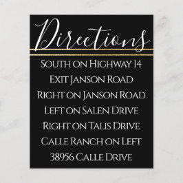 Papier Barre Bat mitzvah Elegant Gold Black Direction Car