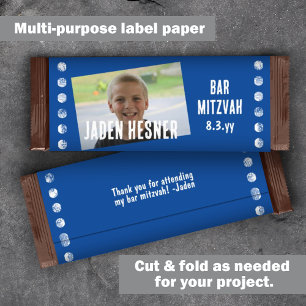 Papier Barre Bleue Mitzvah Budget Barre-Bonuse