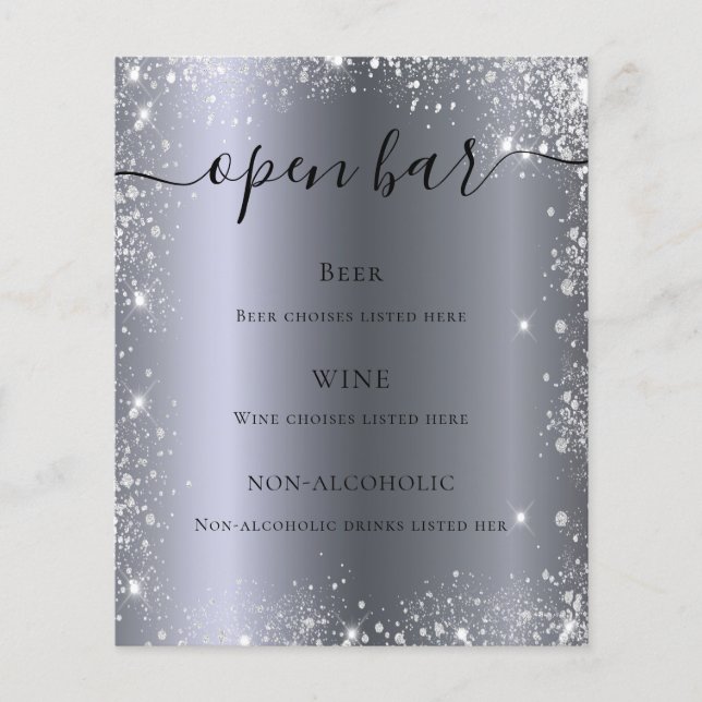 Papier Barre de script de la parties scintillant d'argent (Devant)