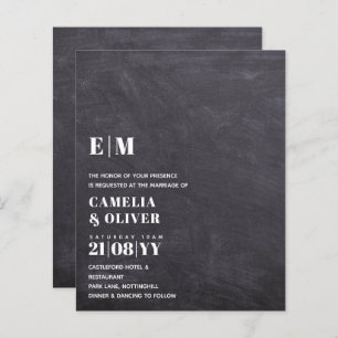 Papier BAS BUDGET Tout-en-1 moderne Gras Texte Mariage