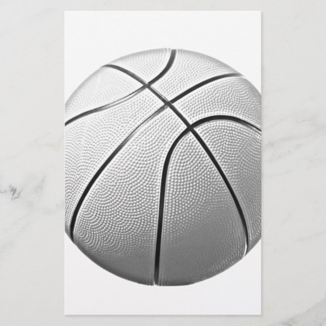 Papier Basket-ball noir et blanc (Devant)