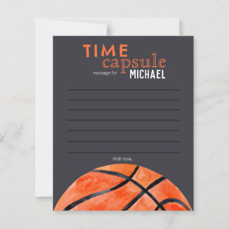 Papier Basketball Sports Boy 10th Birthday Time Capsule