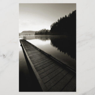 Papier Bateau quai par lac