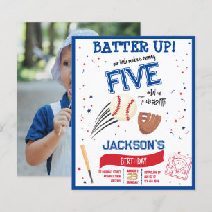 Papier Batte Up Rookie Baseball Budget Photo Anniversaire