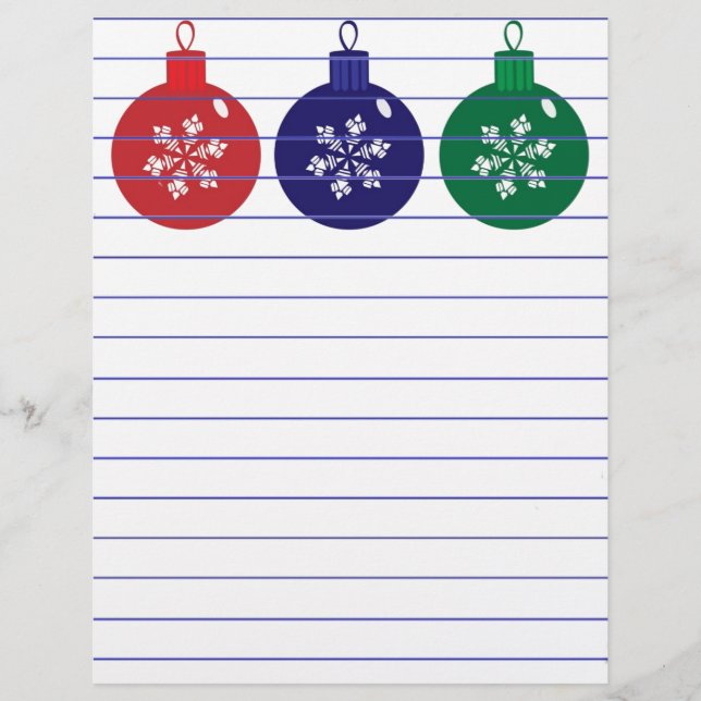 Papier Baubles de Noël (Devant)