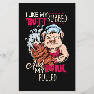 Papier BBQ BBQ Grillmaster Like Butt Rubbed & Pork Pulbbe