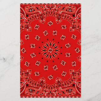 Papier BBQ Red Paisley Western