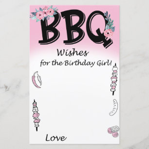 Papier BBQ Wives for the anniversaire girl game