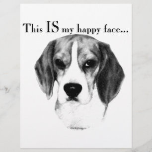Papier Beagle Joyeux Visage; Joyeux Beagle; Beagle grinch