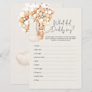 Papier Bear Baby Game - Qu'A Dit Papa ?