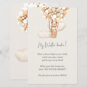 Papier Bear Baby shower Game - My Water Broke!