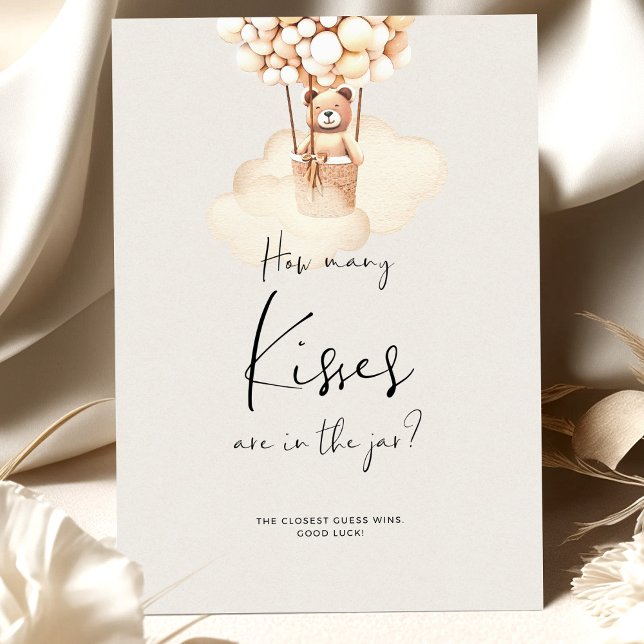 Papier Bear Baby shower Jeu Combien de baisers (Créateur téléchargé)