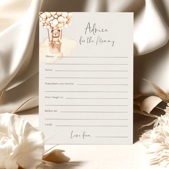 Papier Bear Baby shower Jeu Conseils pour maman (Créateur téléchargé)