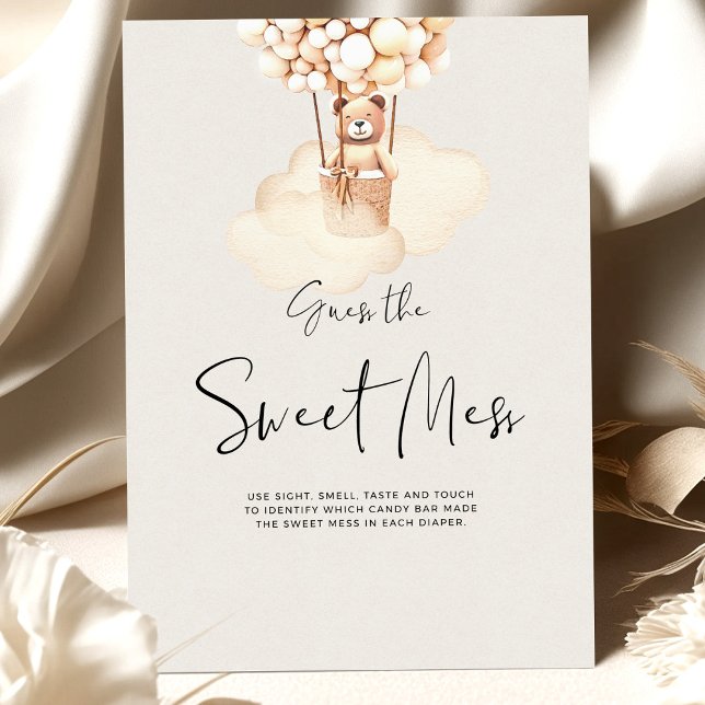 Papier Bear Baby shower Jeu Devinez The Sweet Mess (Créateur téléchargé)