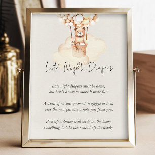 Papier Bear Baby shower Jeu tard la nuit Diapos