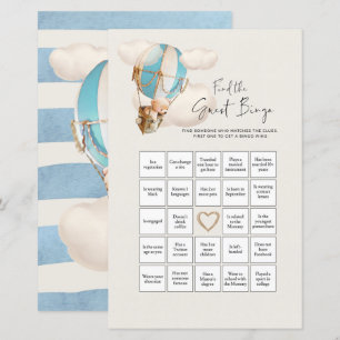 Papier Bear Baby shower Jeu - Trouver Le Bingo Invité