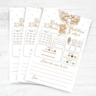 Papier Bear Balloon Baby shower Prédictions et conseils J