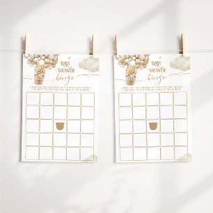 Papier Bear Ballots Bearly Wait Baby shower Bingo Jeu