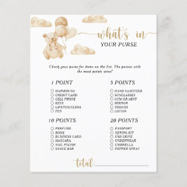 Papier Bear or font \ whes dans votre sac à main jeu