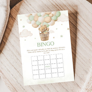 Papier Bearly Wait Green Bear Baby shower Bingo Jeu
