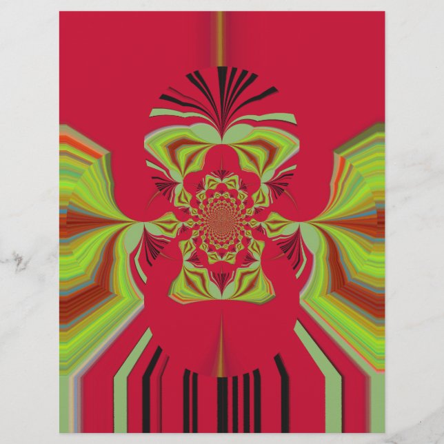 Papier Beau Extraordinaire Africain rouge Motif Motif (Devant)