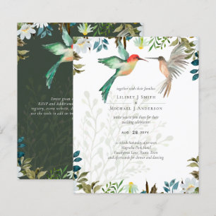 Papier Beau HUMMINGBIRDS Couple Mariage