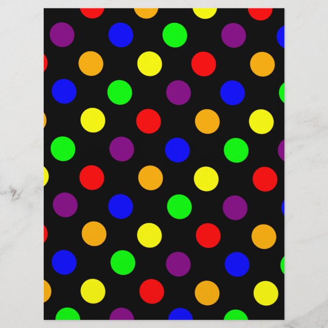 Papier Beaucoup de points colorés (Devant)