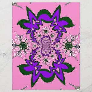 Papier Beautiful baby pink floral purple shade motif mono