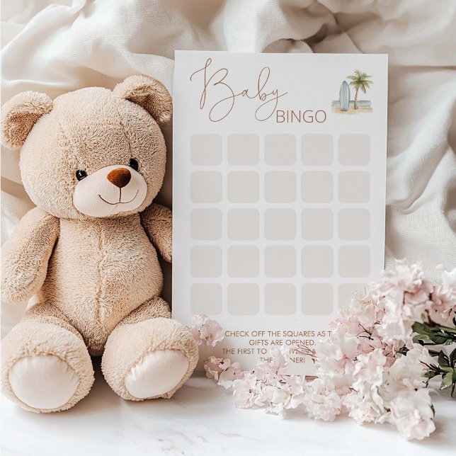 Papier Bébé à bord Baby shower Bingo Jeu (Créateur téléchargé)