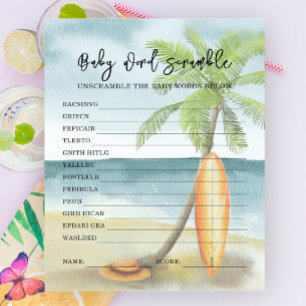 Papier Bébé à bord - Bébé Word Scramble