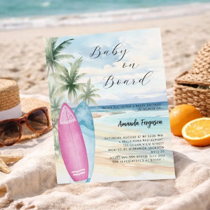 Papier Bébé à bord fille garçon surf planche plage Baby S