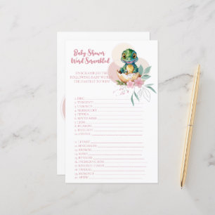 Papier Bébé Alligator Hatching Floral Word Scramble Jeu