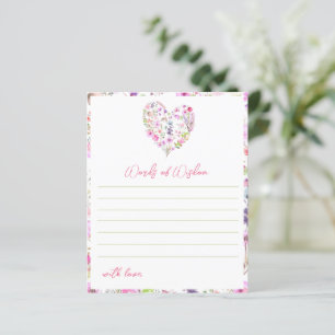Papier Bébé au coeur rose floral en fleurs Conseils