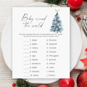 Papier Bébé autour du monde - Baby Shower d'hiver
